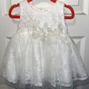 NEW White Formal Baby Dress for Wedding, Special Occasion dress or photos